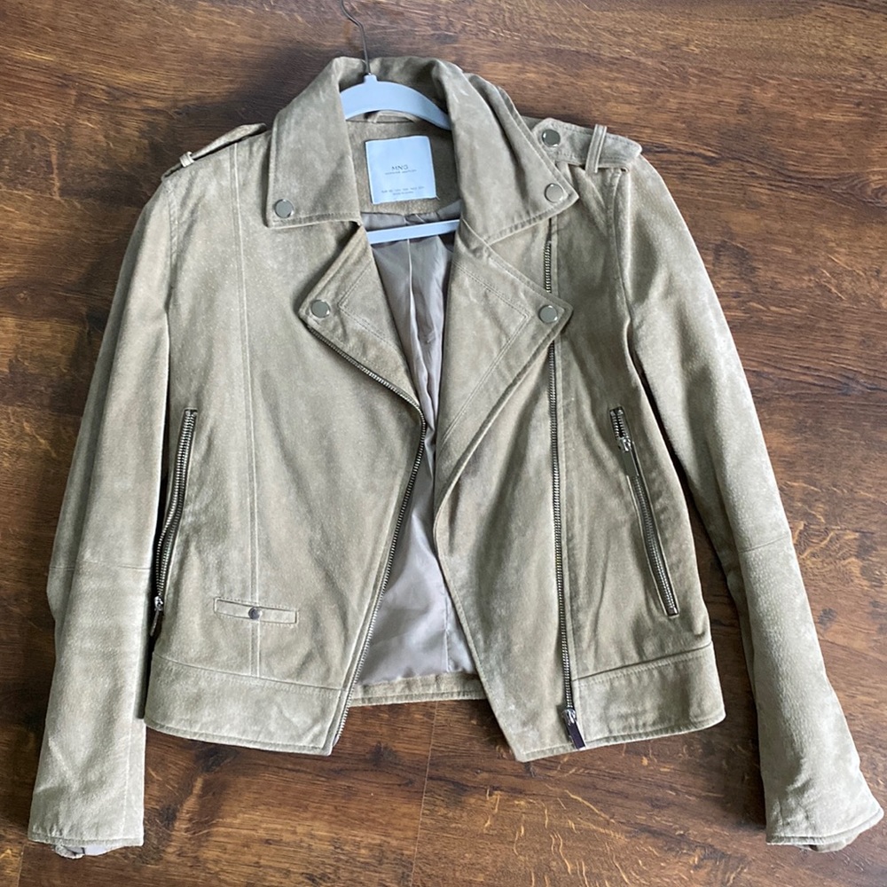 MNG genuine leather jacket